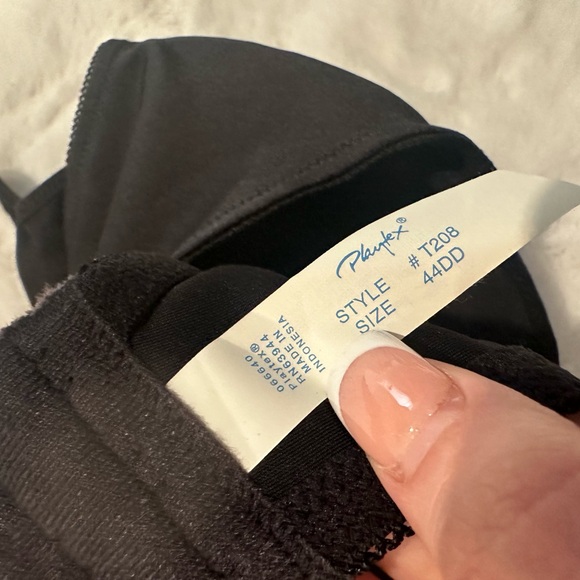 NWT Playtex Wirefree Black 42DD Shaping Bra Style #T208  Womens - Picture 5 of 5